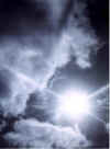 Jesus on Cross in sky